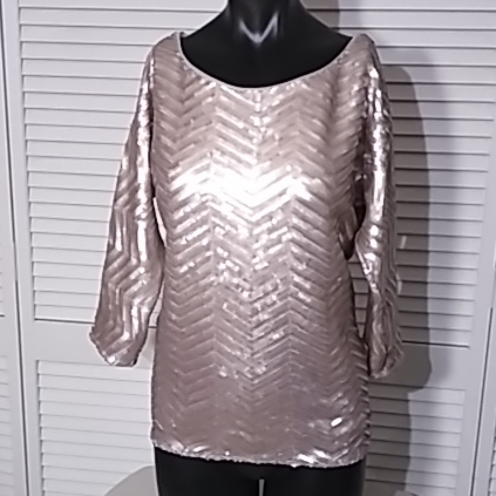 White House Black Market Sequined Top